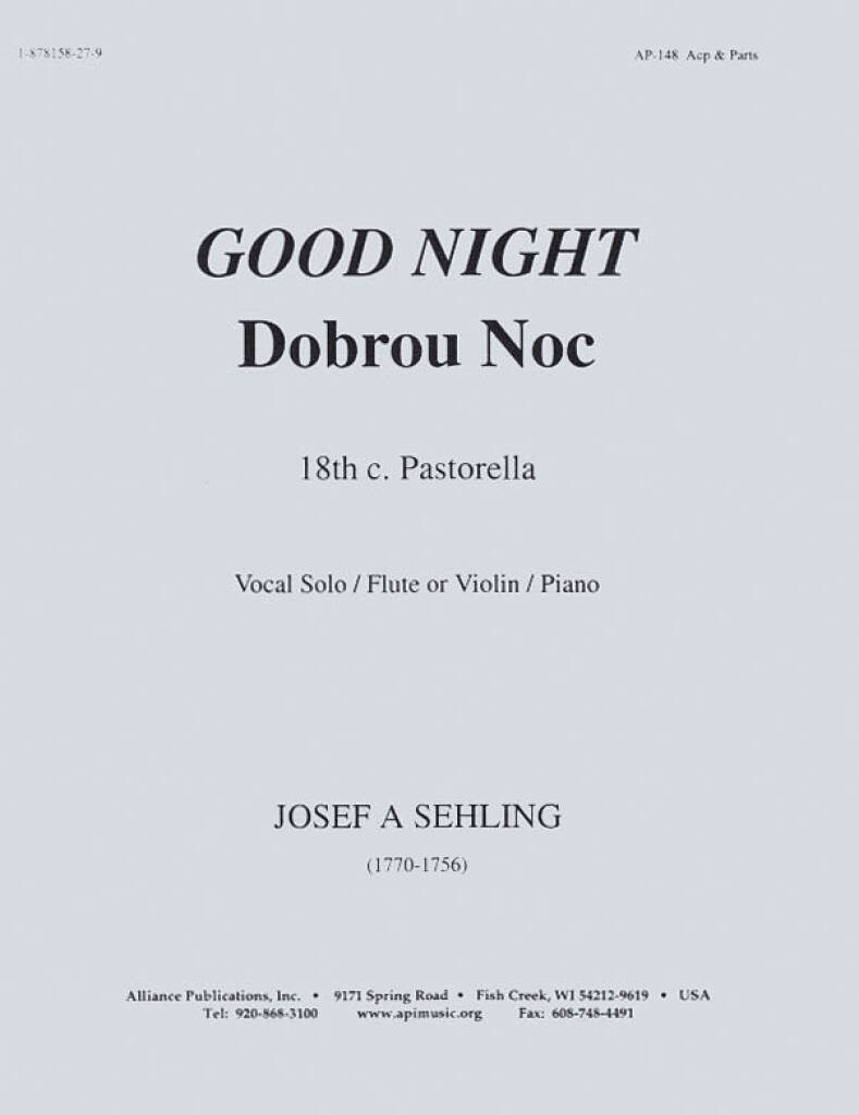 Dobrou Noc/good Night (pastorella) - S/t-pno