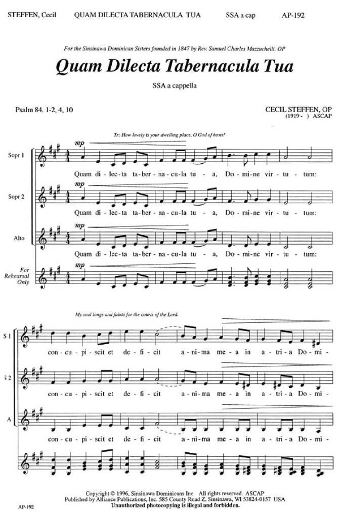 Quam Dilecta Tabernacula