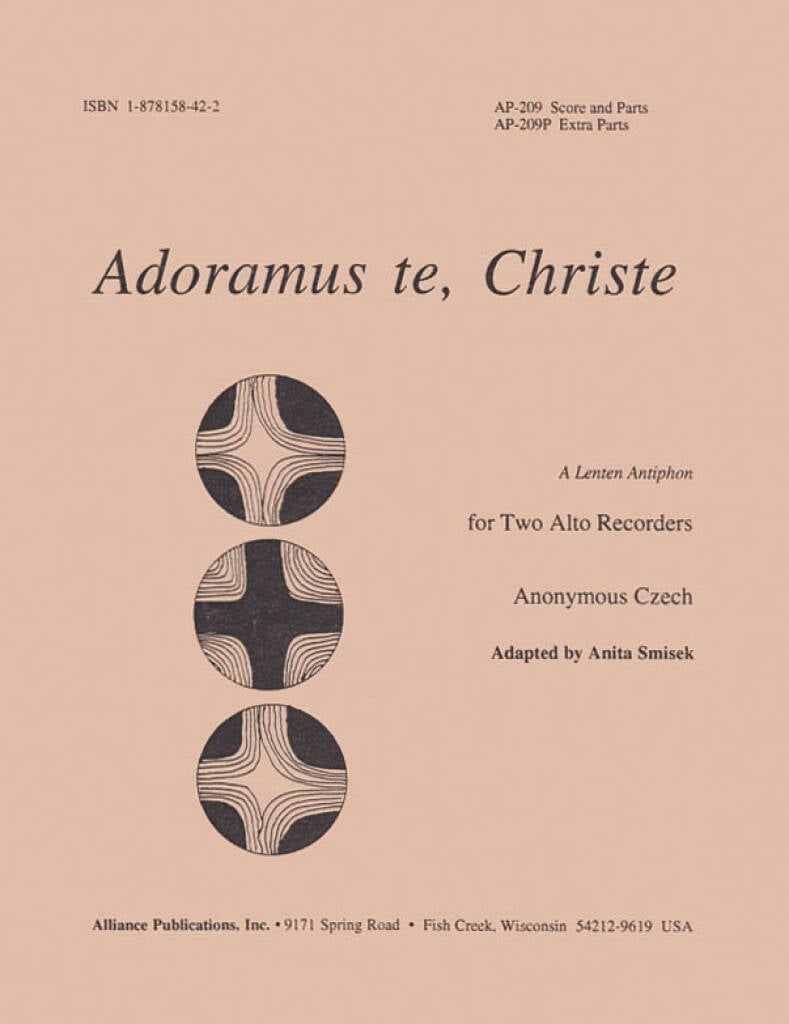 Adoramus Te, Christ - 2 Alto Rcdrs-