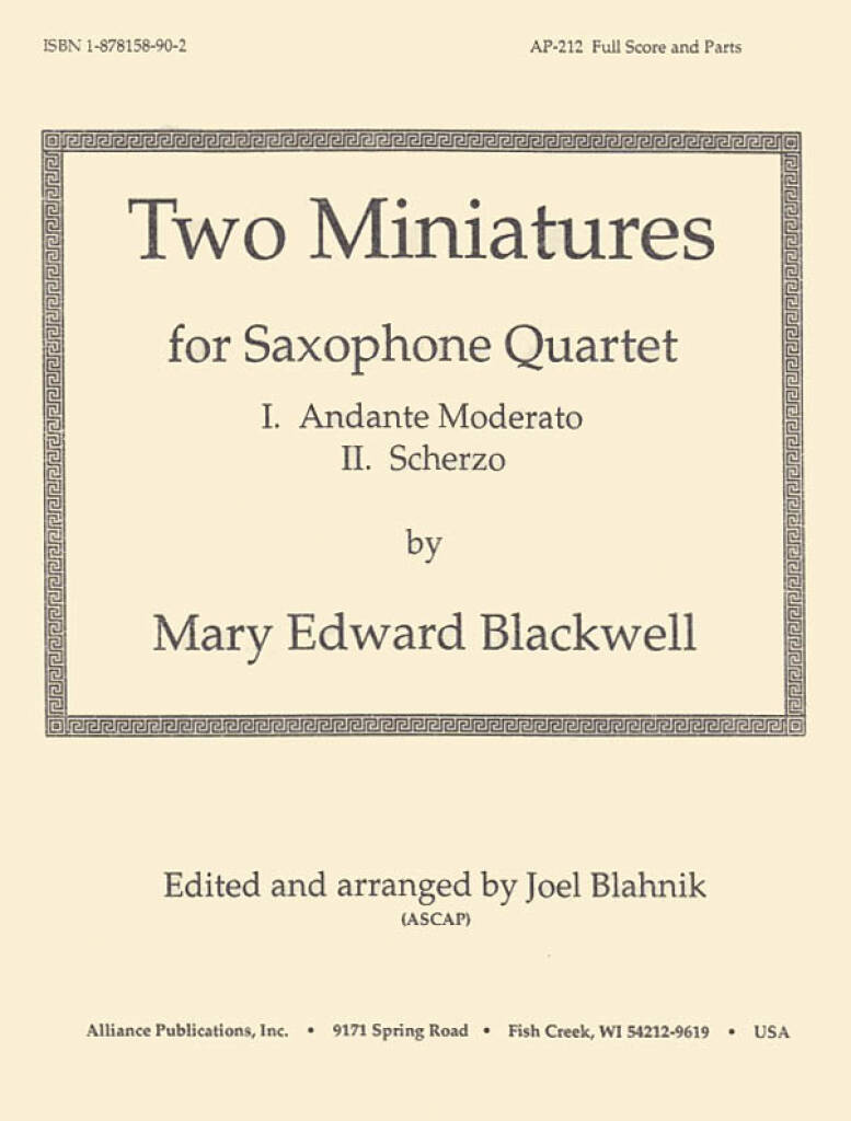 Two Miniatures - Sax Qt
