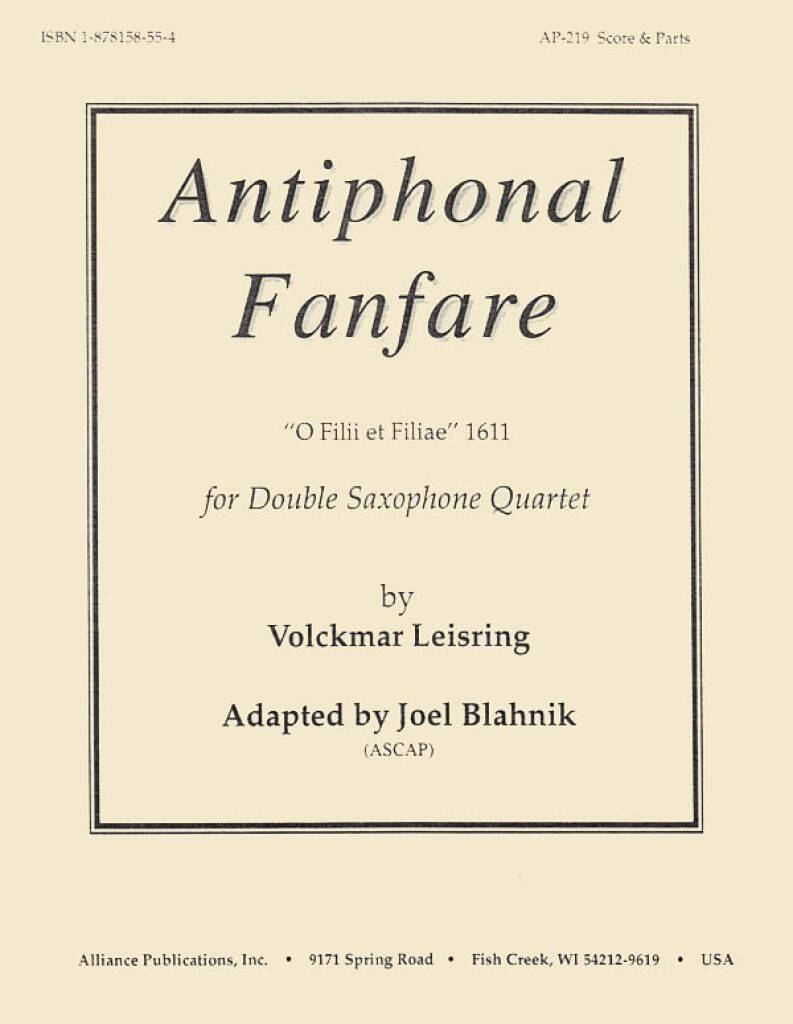 Antiphonal Fanfare - Sax - Set