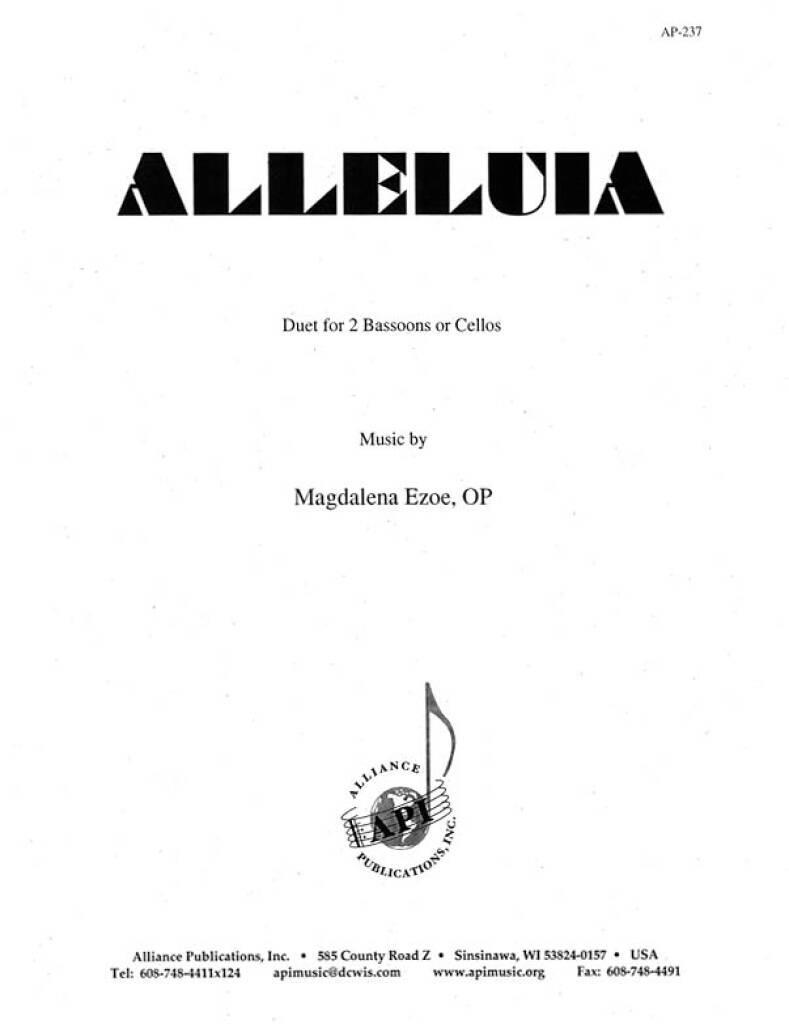 Alleluia - Bsn Or Vc Duet