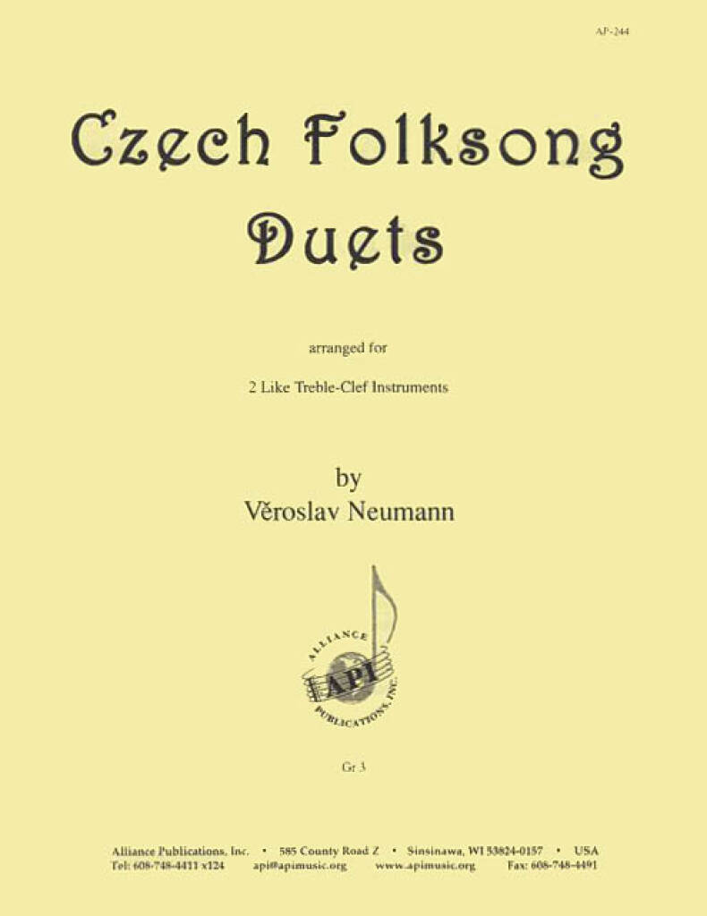 Czech Folksong Duets For Like-inst