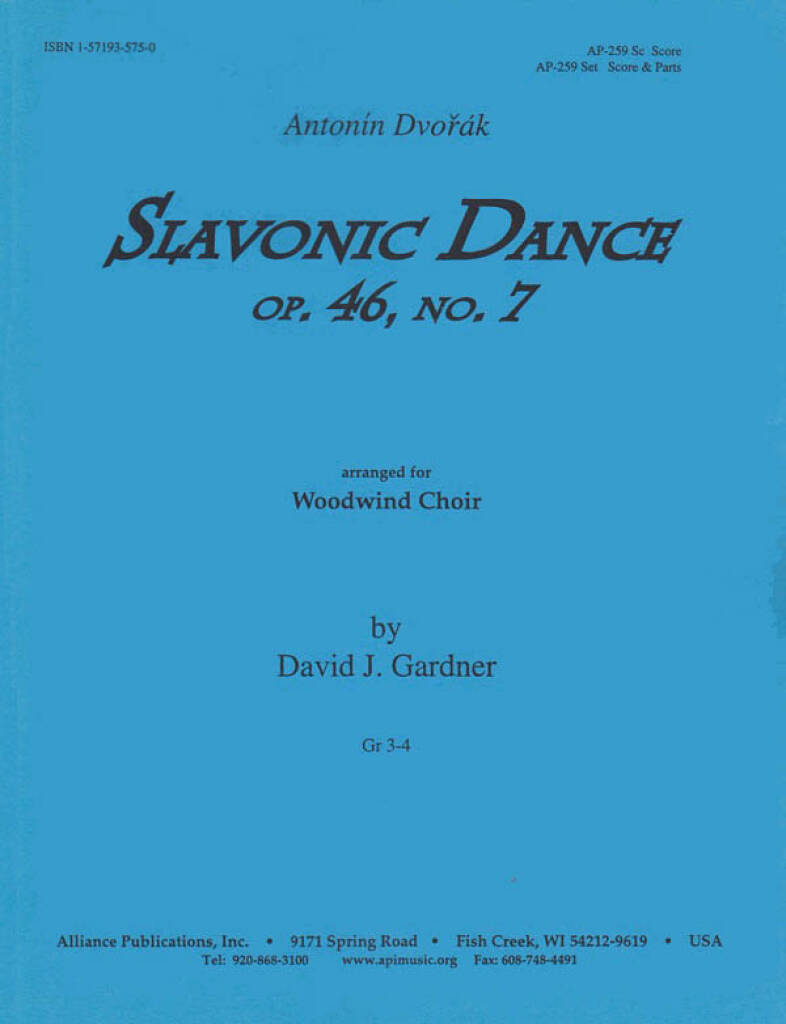 Slavonic Dance, Opus 46, No. 7 - Ww Chr