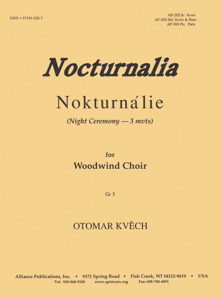Nocturnalia (Night Ceremony - 3 mvts)