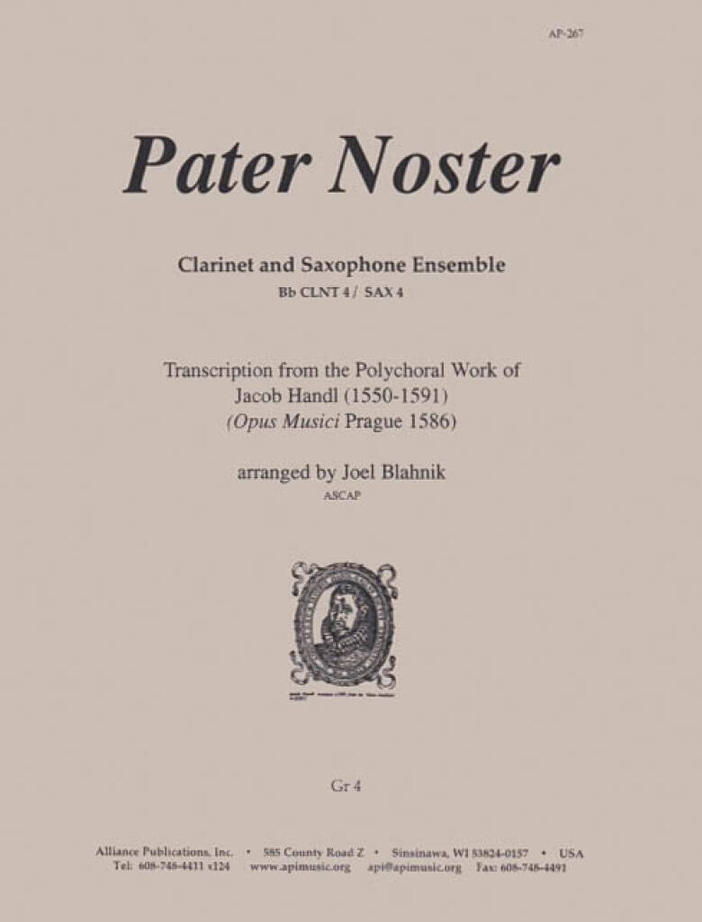 Pater Noster - Clnt And Sax Ensemble