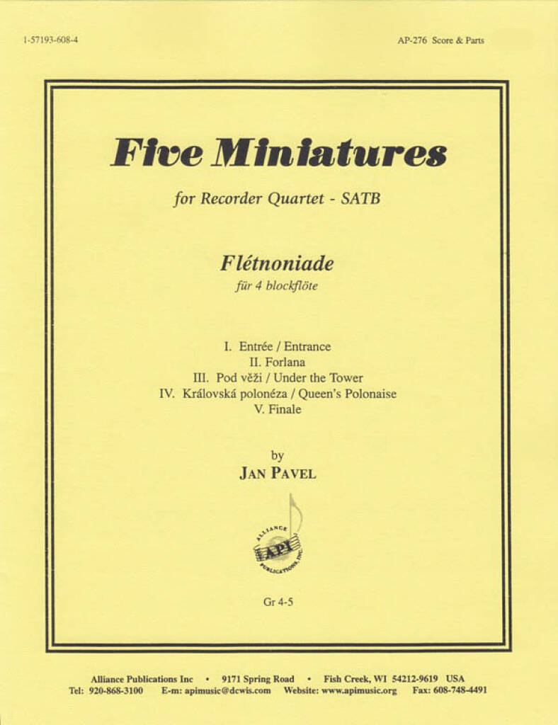Five Miniatures - Rcdr Qt