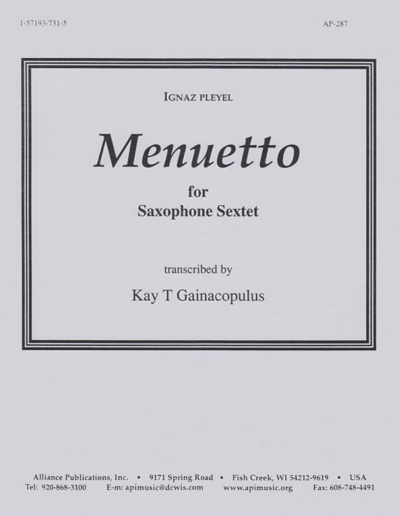 Menuetto - Sax Sextet