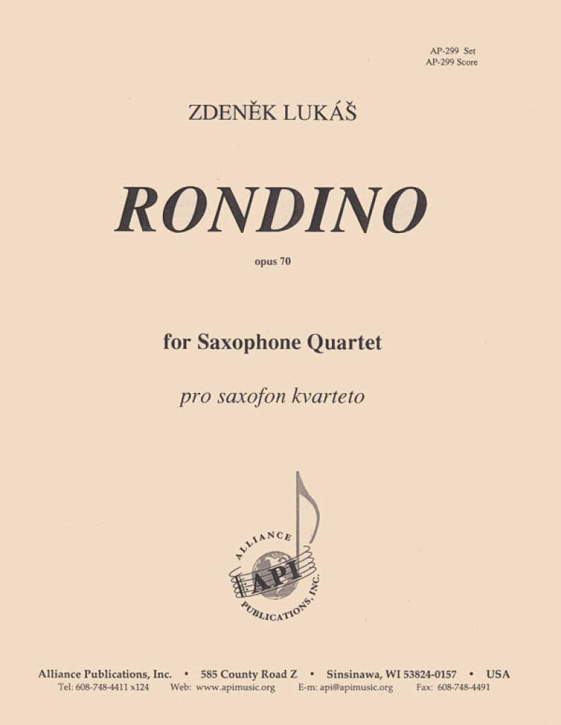 Rondino (rondo) For Sax Quartet - Set
