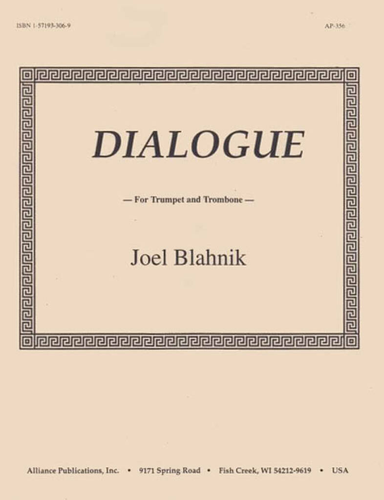 Dialogue - Blahnik - Duet For Trp & Trbn