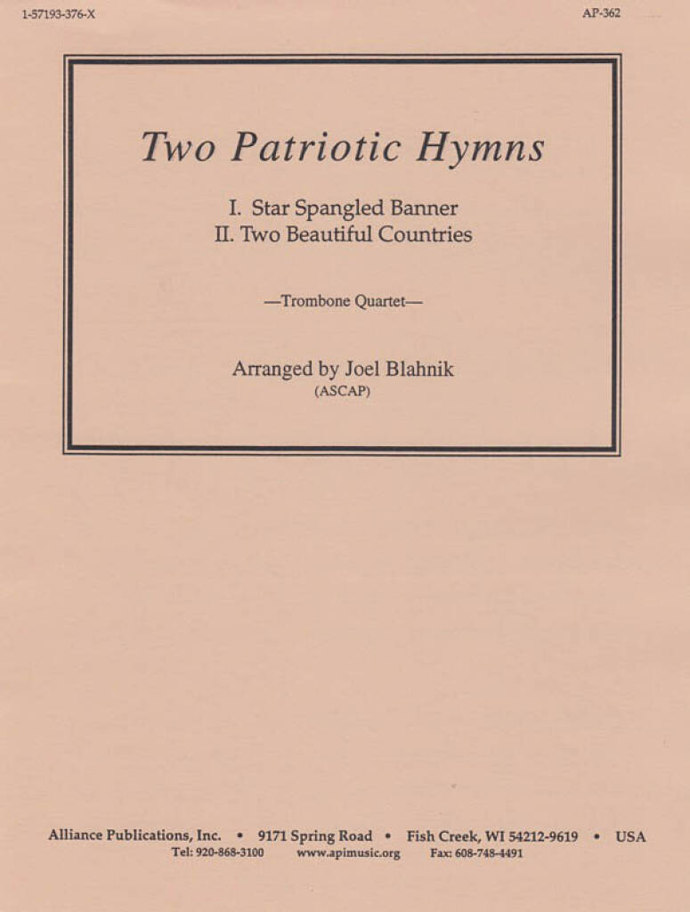 Two Patriotic Hymns - Tbn Qt