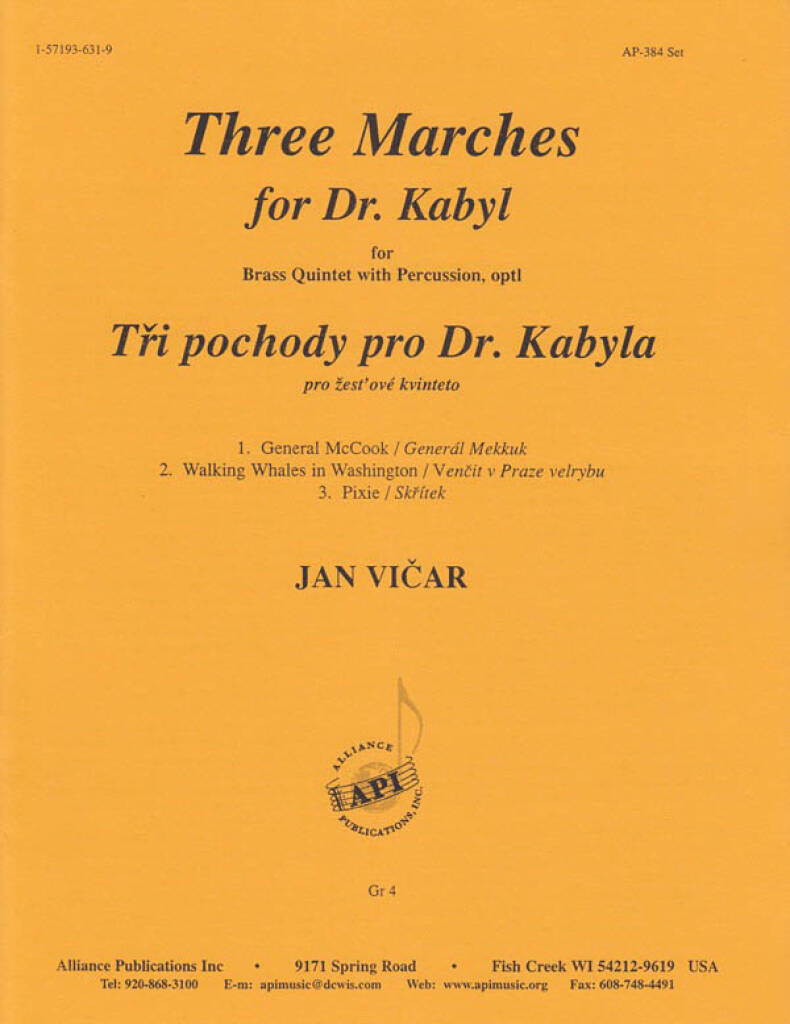 Three Marches For Dr. Kabyl - Br 5 & Percn