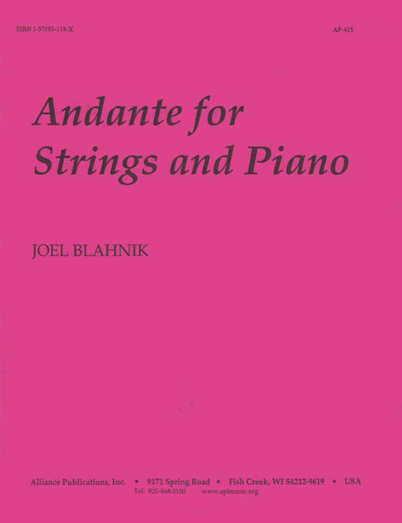 Andante For Strings And Piano