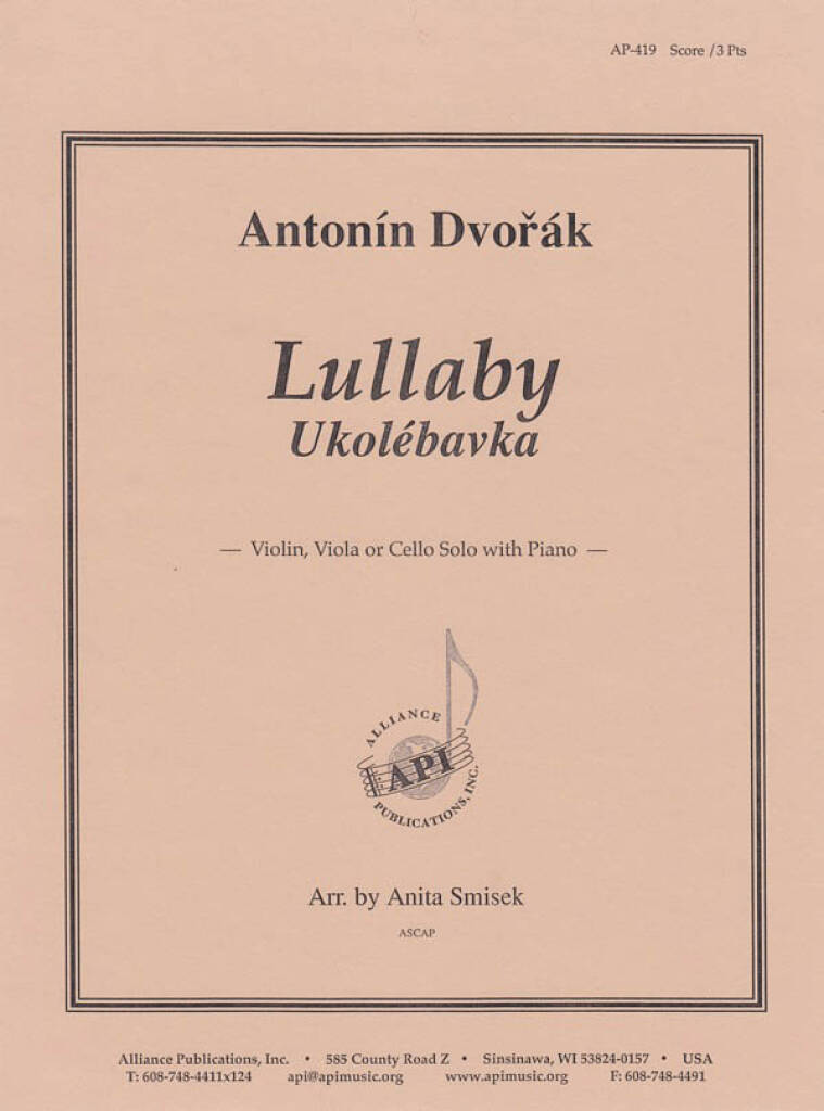 Lullaby - Stg Solo-vln-vla-vc-pno