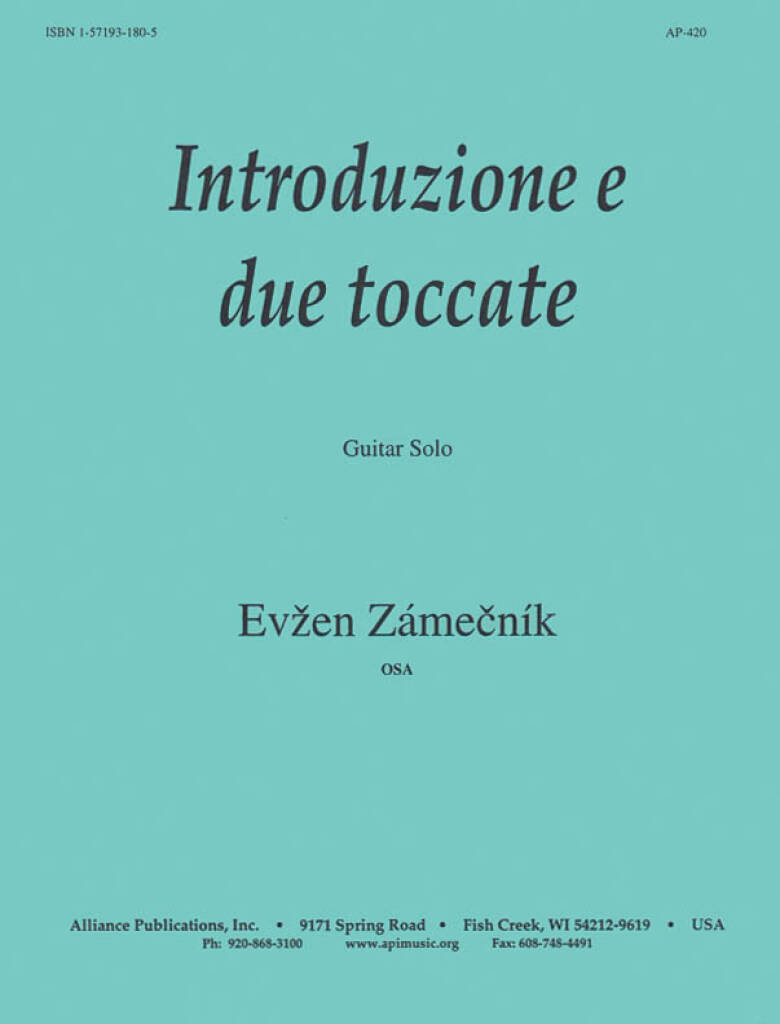 Introduzione E Due Toccate - Gtr