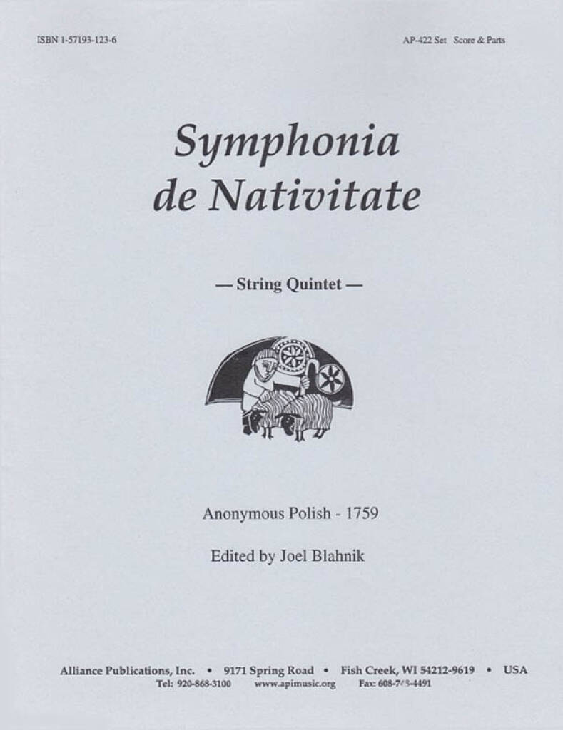 Symphonia De Nativitate, 1759 - Stg Qnt - Set -
