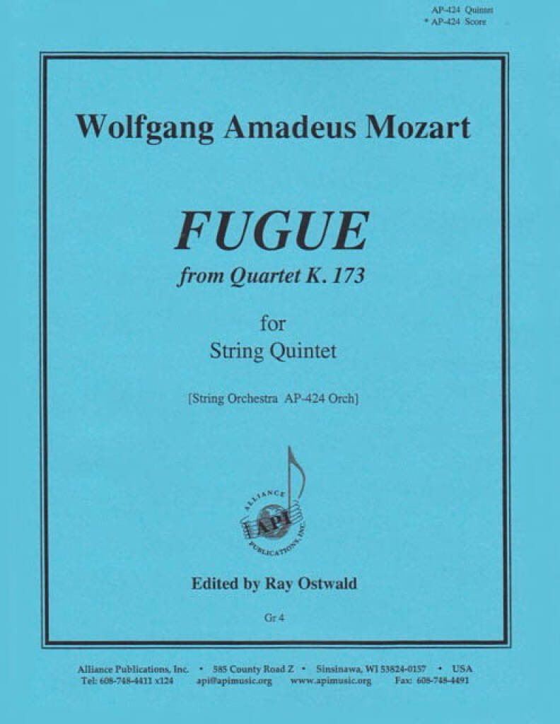 Fugue From Quartet K. 173 - Set
