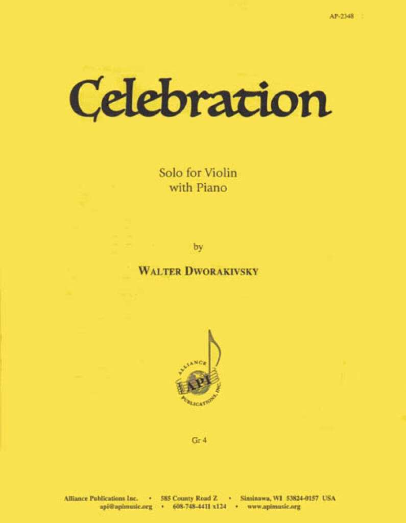 Celebration For Violin And Piano