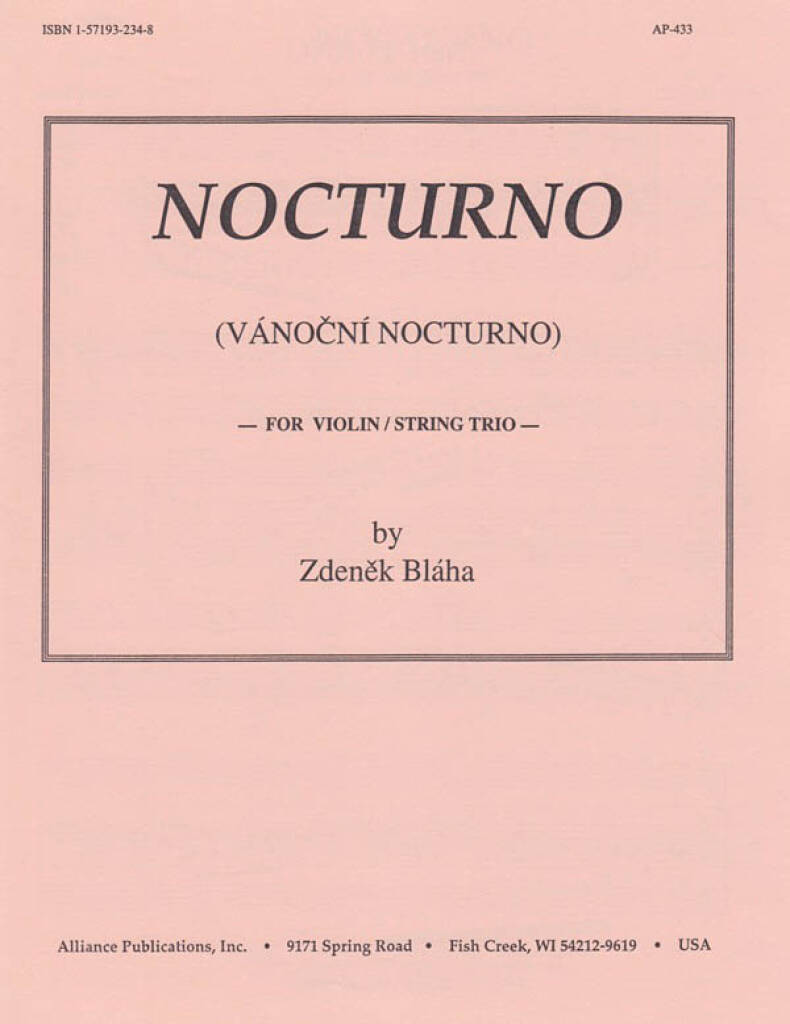 Nocturno - Vln-stg Trio