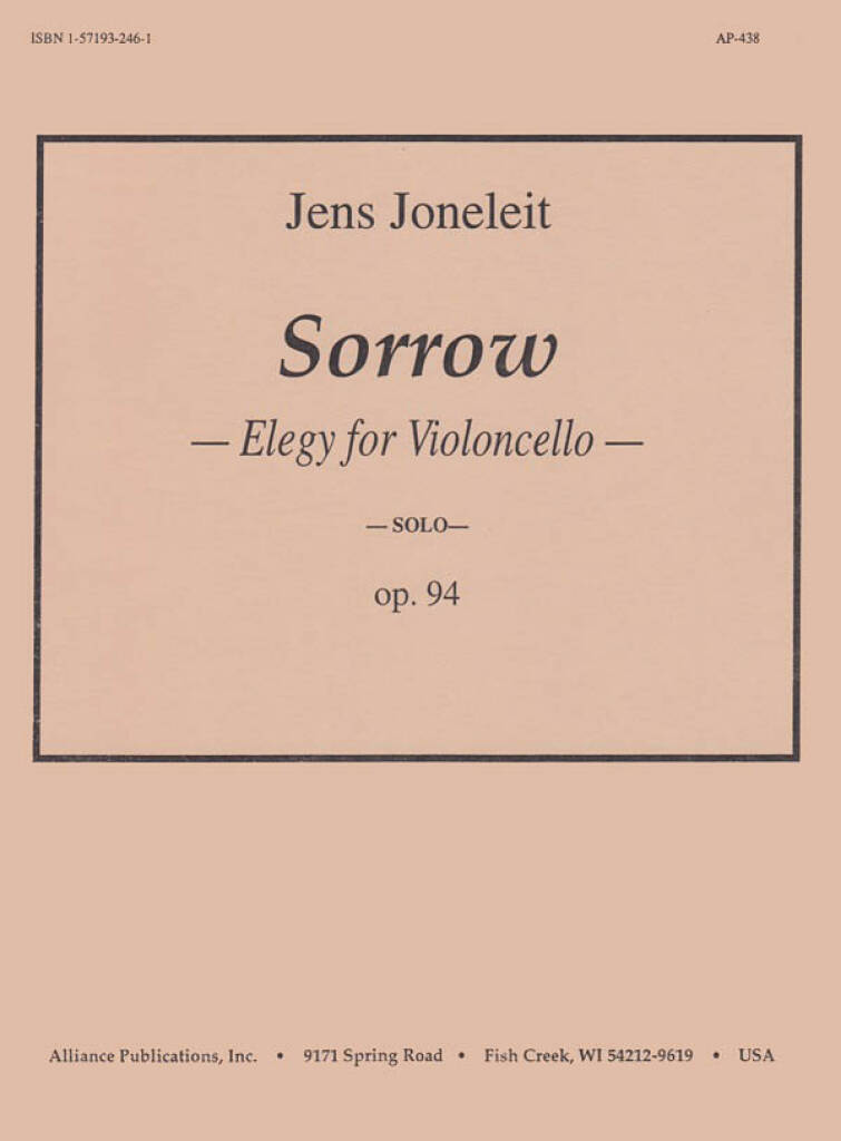 Sorrow-elegy For Violoncello, Op. 94