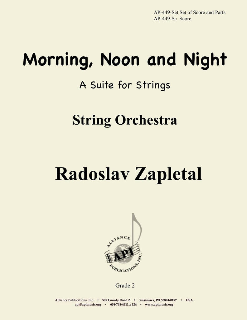 Morning, Noon And Night: A Suite For Stgs - Set