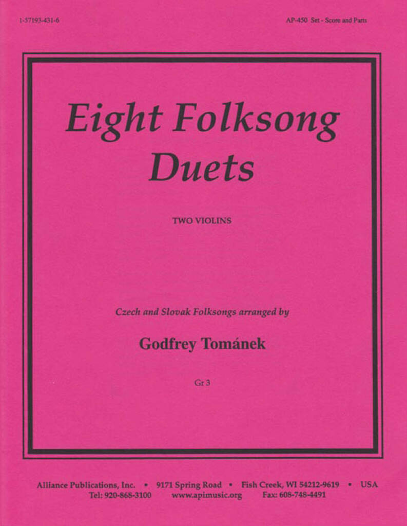 Eight Folksong Duets - Vln 2