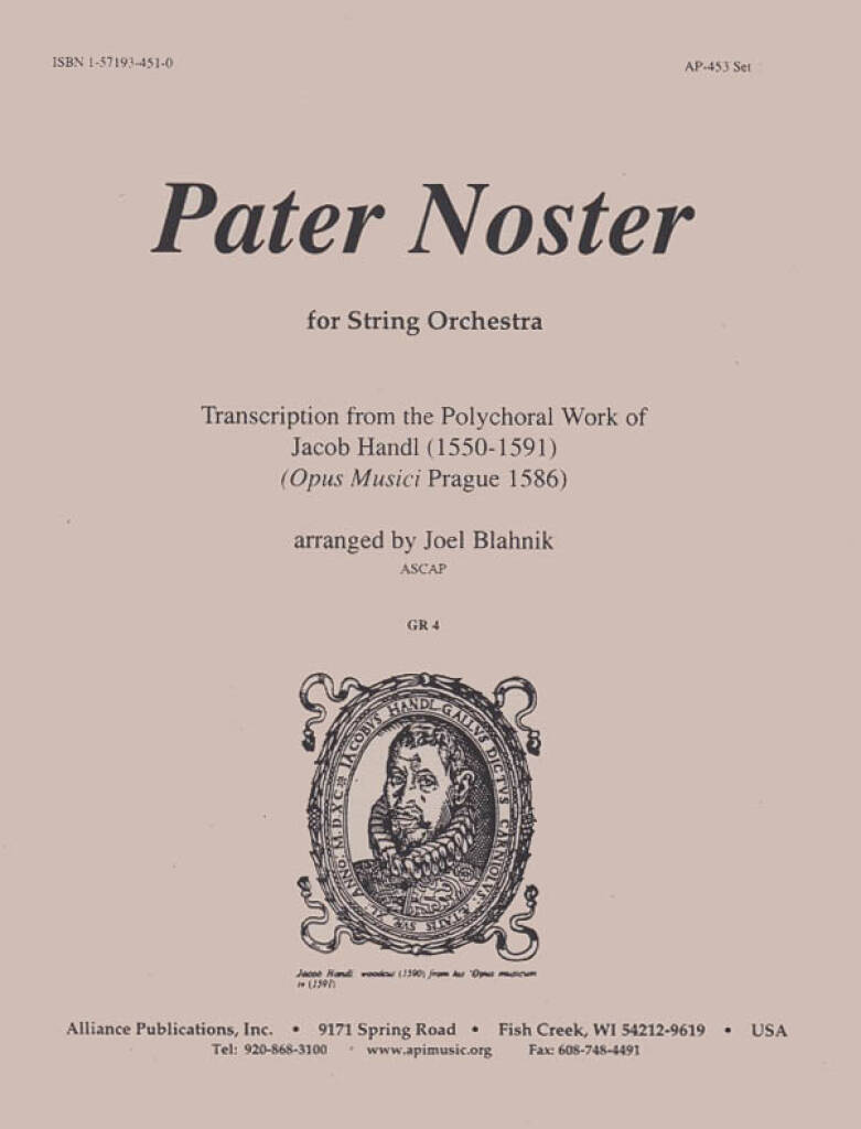 Pater Noster - Handl - Stg Orch - Set