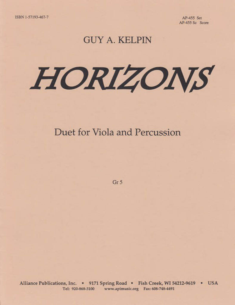 Horizons - Duet For Viola And Percn