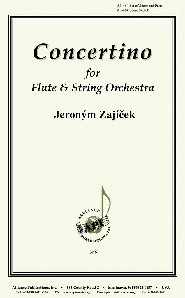 Concertino For Flute And Stg Orch - Set
