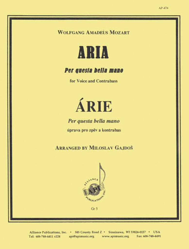 Aria-arie Per Questa Bella Mano - Voc-cb/vc