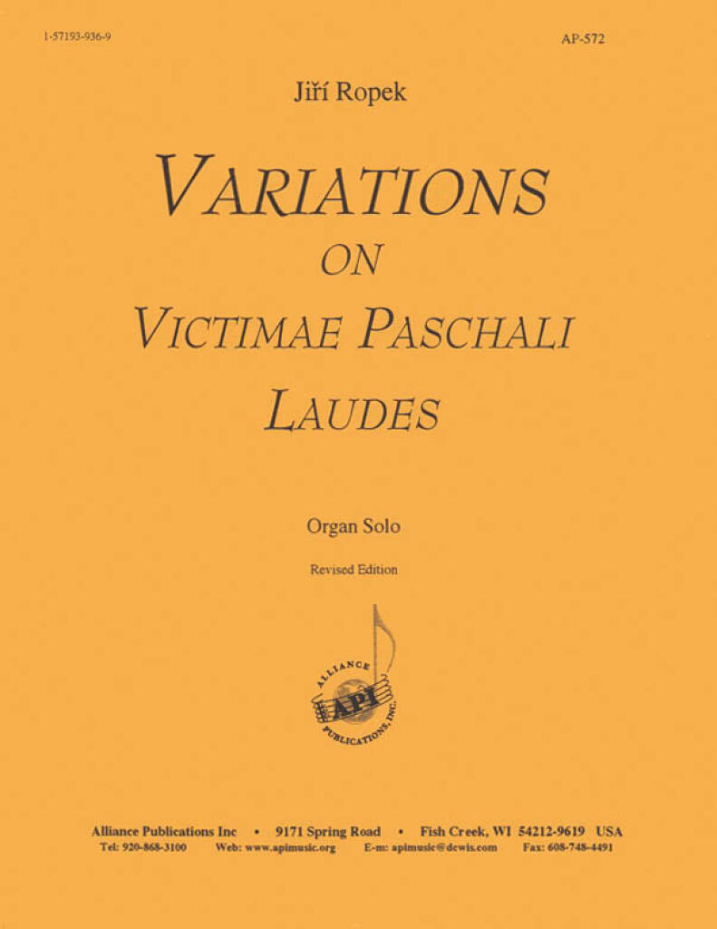 Variations On Victimae Paschali Laudes, Rev. Ed