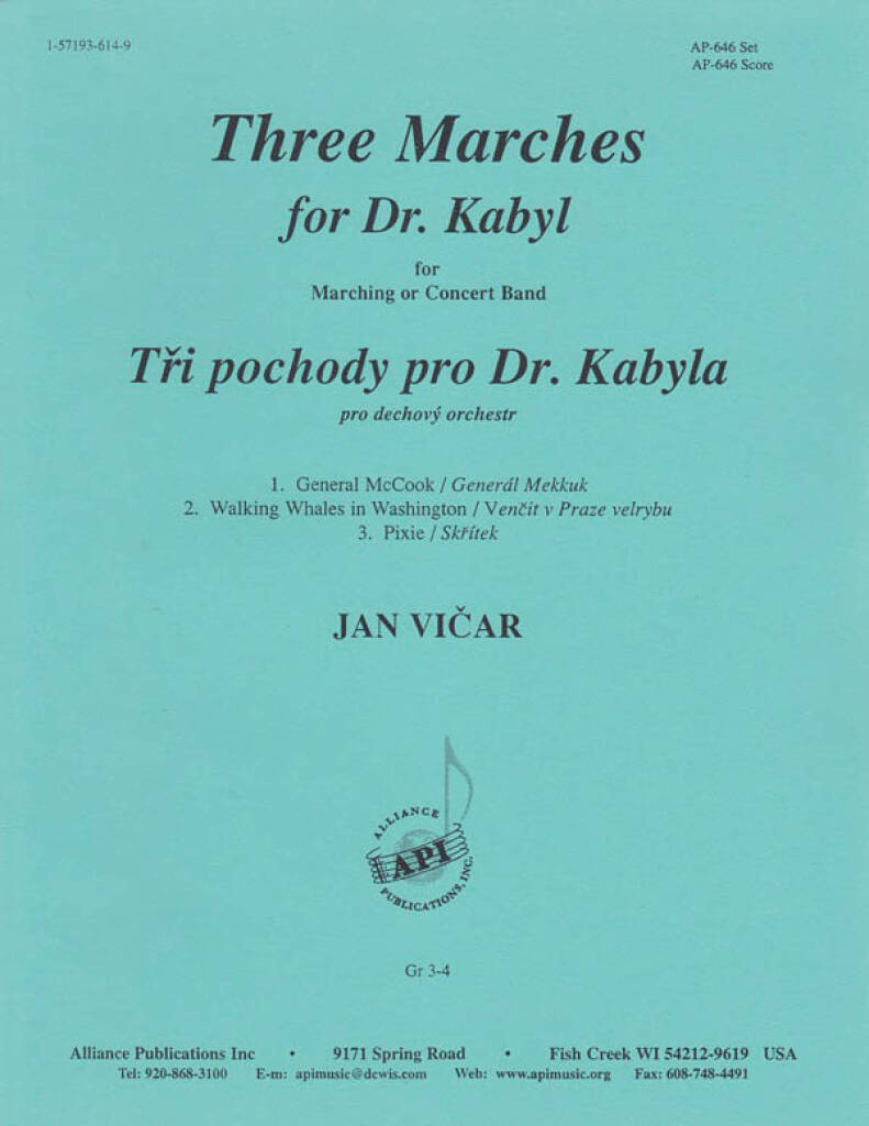 Three Marches For Dr. Kabyl - Band Set