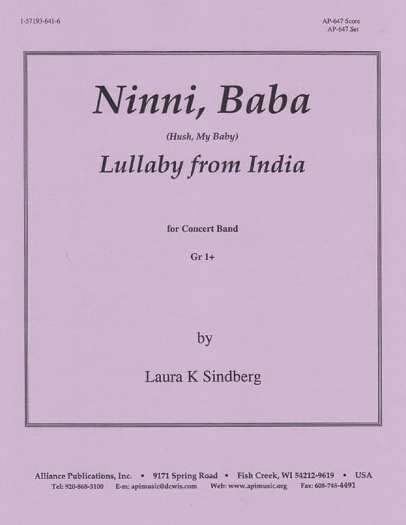 Ninni Baba: An Indian Lullaby For Band - Band Set