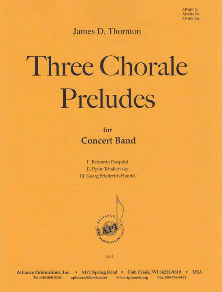 Three Chorales For Band - Set