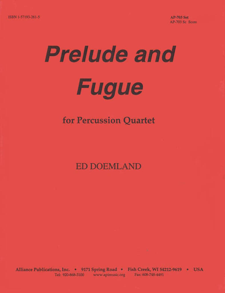 Prelude & Fugue For Percussion Quartet - Set