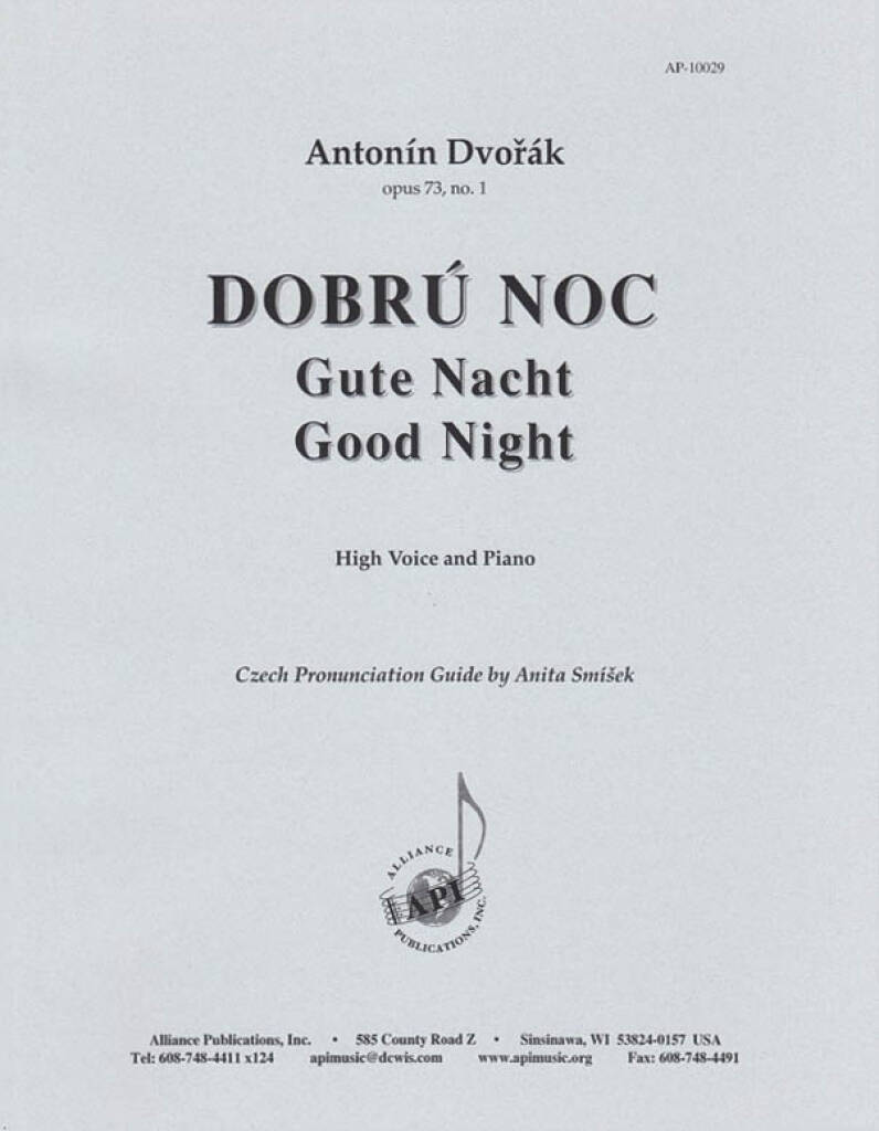 Dobru Noc, Op 73, N 1 - Voc Solo