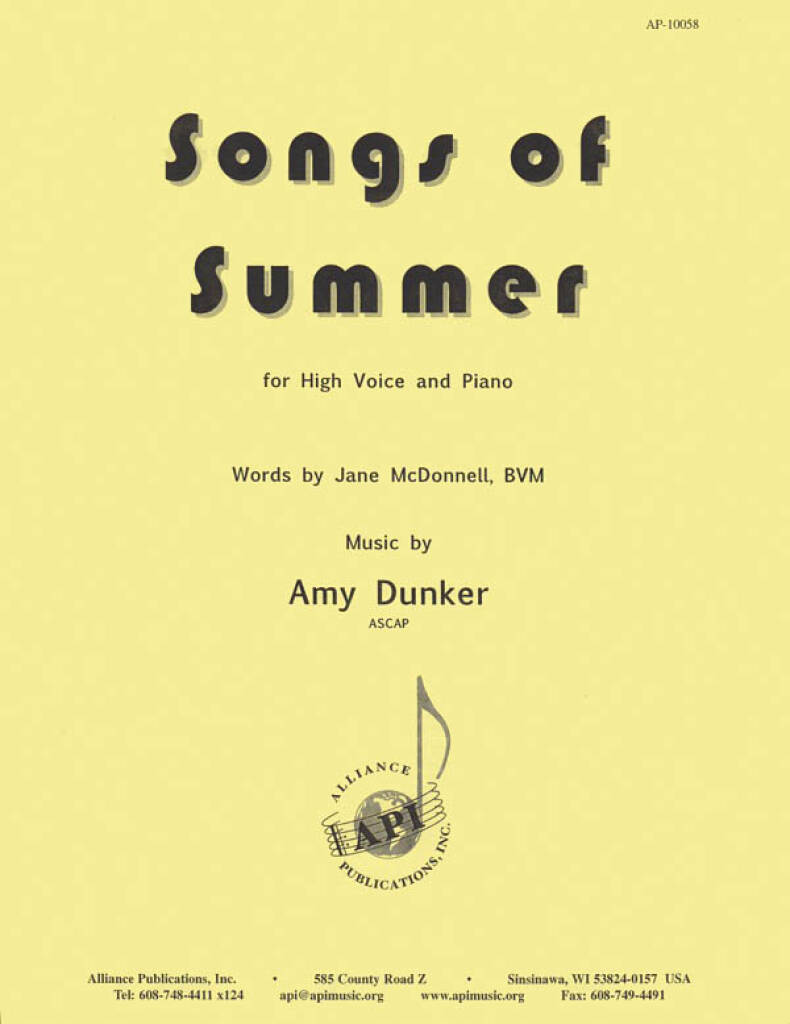 Songs Of Summer - Solo Voc-pno