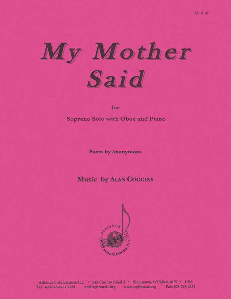 My Mother Said - High Voc-ob-pno