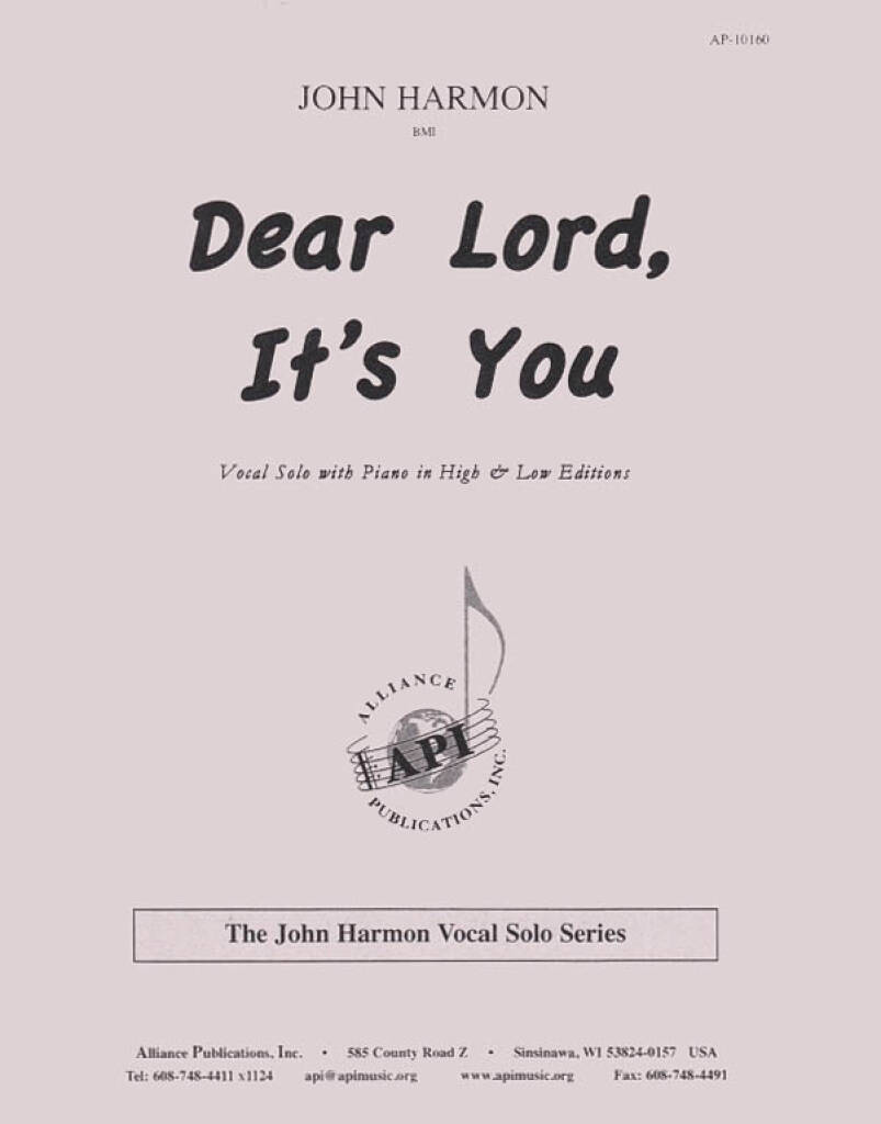Dear Lord, Its You - Hl Voc-pno