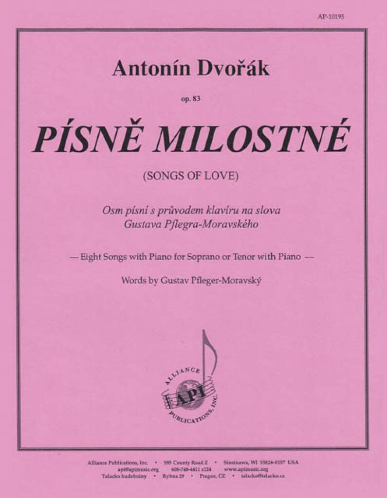 Pisne Milostne (songs Of Love), Op. 83