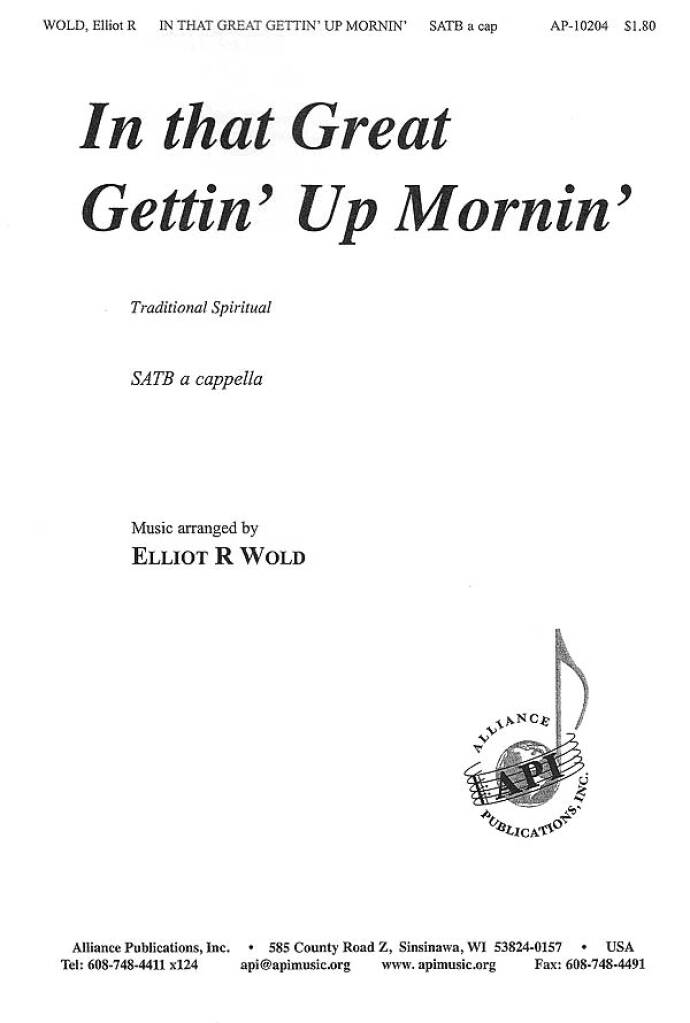 In That Great Gettin' Up Mornin'