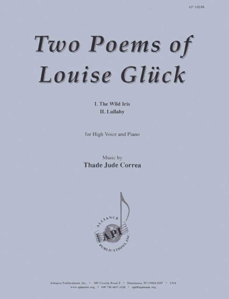 Two Poems Of Louise Gluck - Voice & Pno