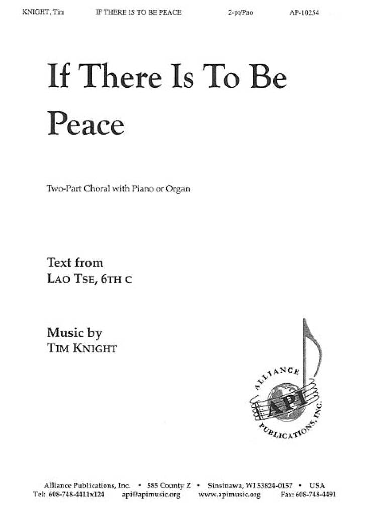 If There Is to Be Peace