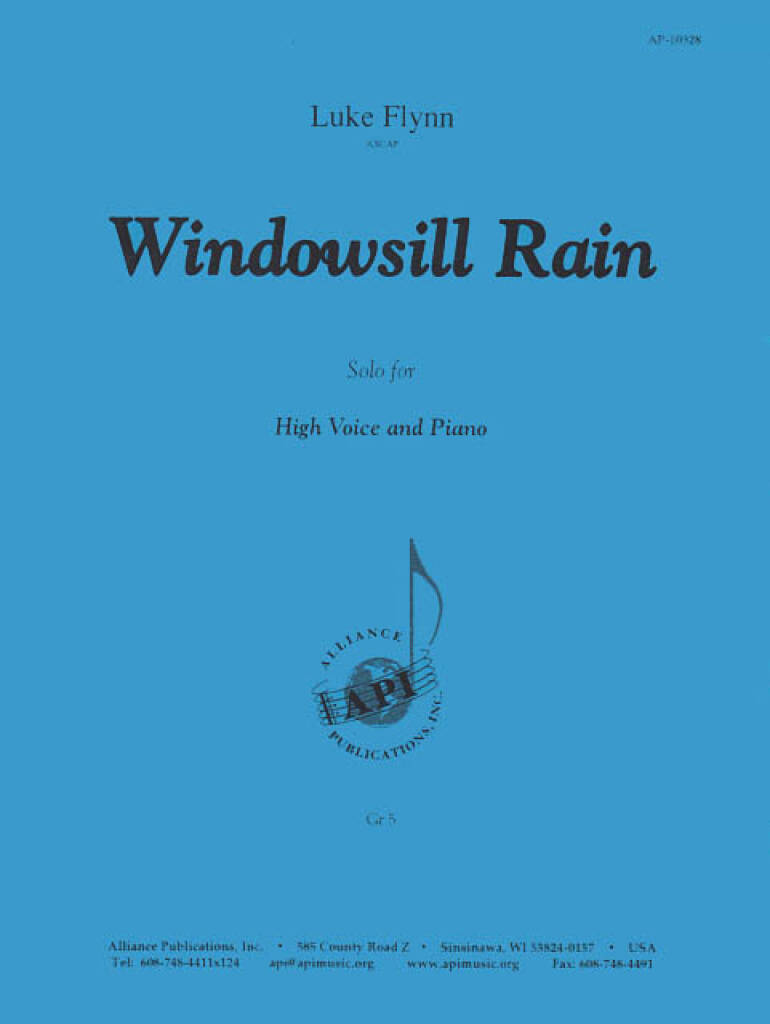 Windowsill Rain - S Or T/pno