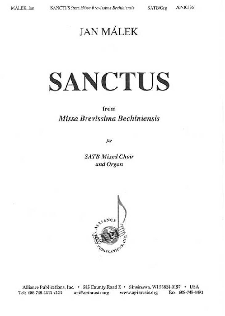 Sanctus From Missa Brevissima Bechiniensis