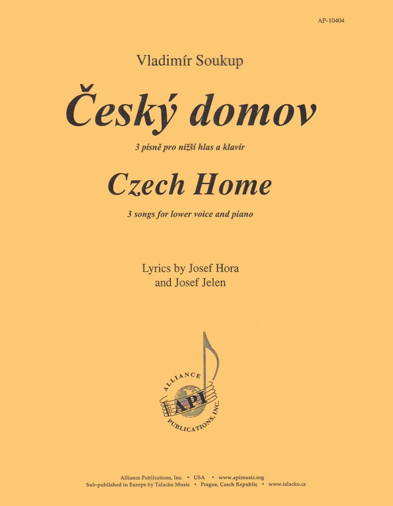 Cesky Domov (czech Home) - Baritone Voc Solo-pno