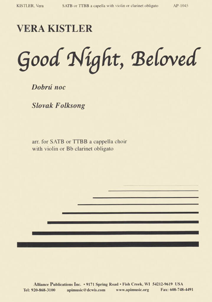 Dobru Noc/Good Night, Beloved