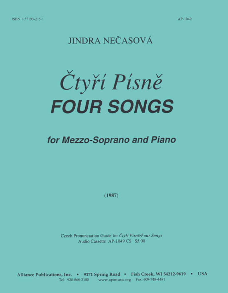 Four Songs/ctyri Pisne - Sopr-pno