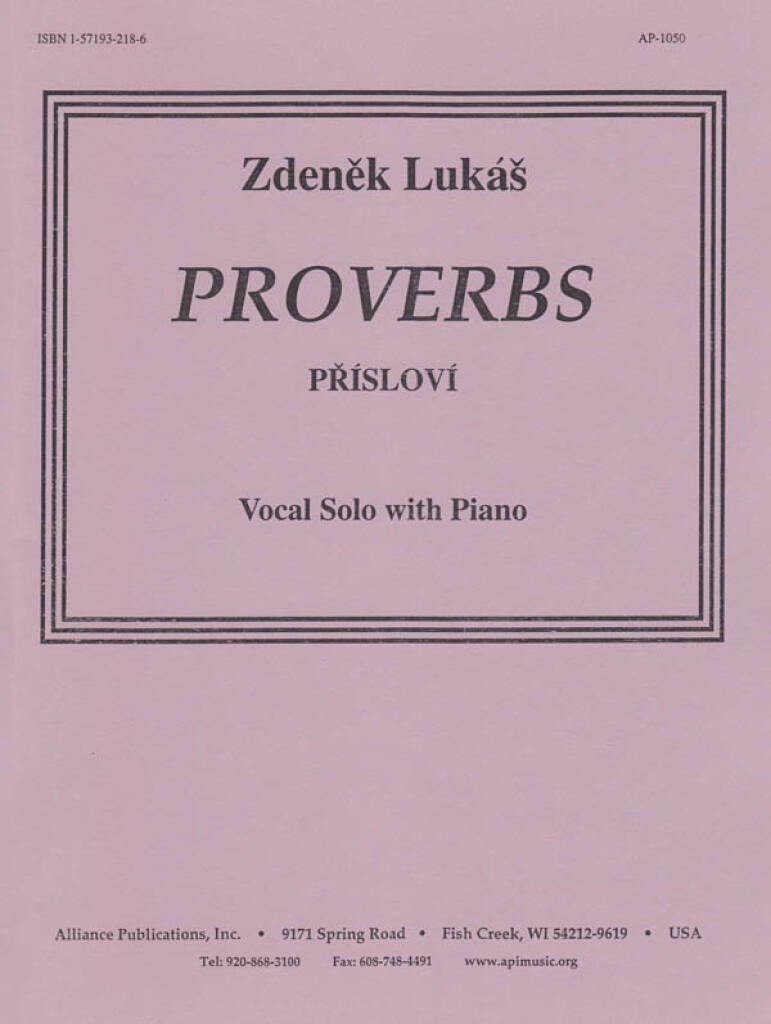 Prislovi/proverbs - Med Voice-pno