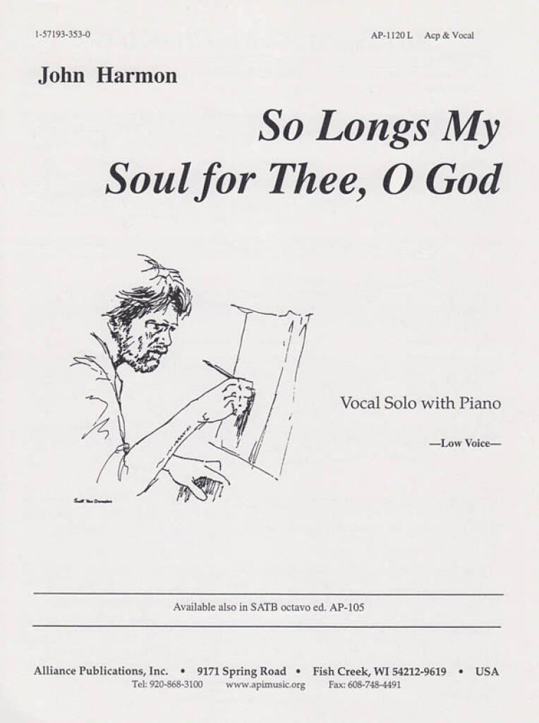 So Longs My Soul For Thee, O God - Low Vc Pno